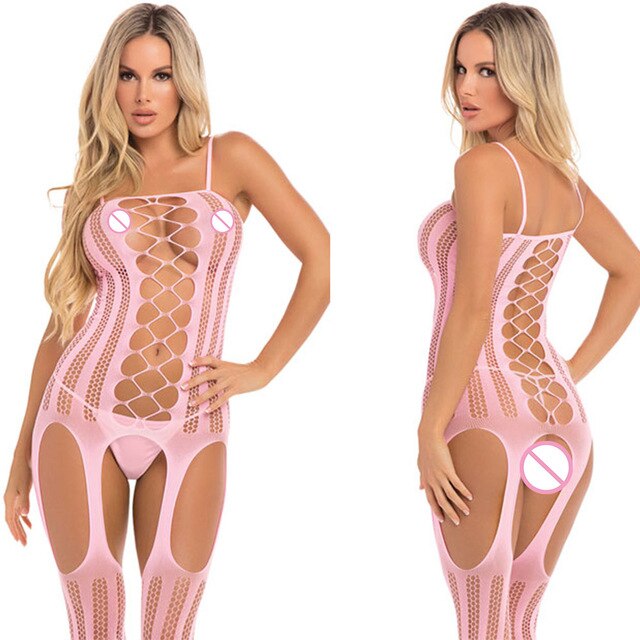 Sexy Body Lingerie Bodysuit Open Crotch Fetish Porno Baby Doll Sexi Women Bodystocking Crochless Teddy  Sexy Erotic Underwear