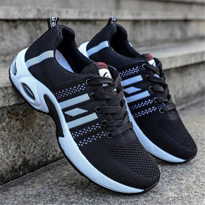 Spring and autumn new wild breathable tide casual fashion men's shoes movement men's shoes fly woven Sneakers air cushion shoes