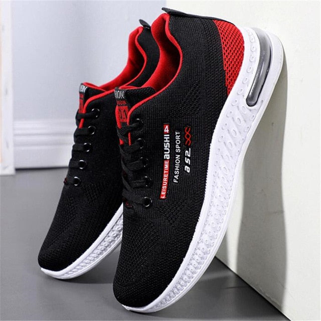 Spring and autumn new wild breathable tide casual fashion men's shoes movement men's shoes fly woven Sneakers air cushion shoes